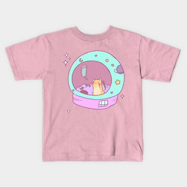 Is the moon cheese? Time to find out. Kids T-Shirt by TheLovelyHero